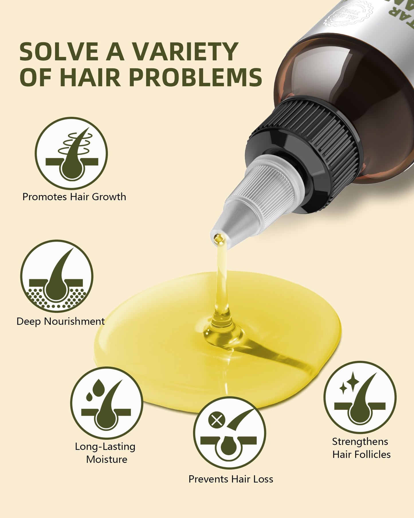 Ktintar 100% Natural Raw Batana Oil for Hair Growth, Dr Sebi Hair Growth Oil From Honduras, Thicker & Stronger Hair, Prevents Hair Loss, Eliminates