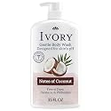 Ivory Body Wash, Designed for the Whole Family, Gentle Formula, Free of Dyes Heavy Perfumes Parabens Phthalates & Silicones, Coconut Scent, 35 oz