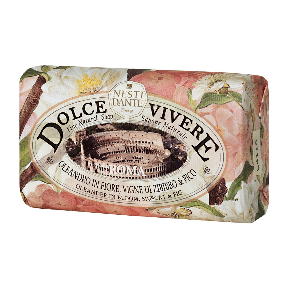 Nesti Dante Nesti dante dolce vivere fine natural soap - roma - olenander in bloom, muscat and fig, 8.8oz, 8.8 Ounce