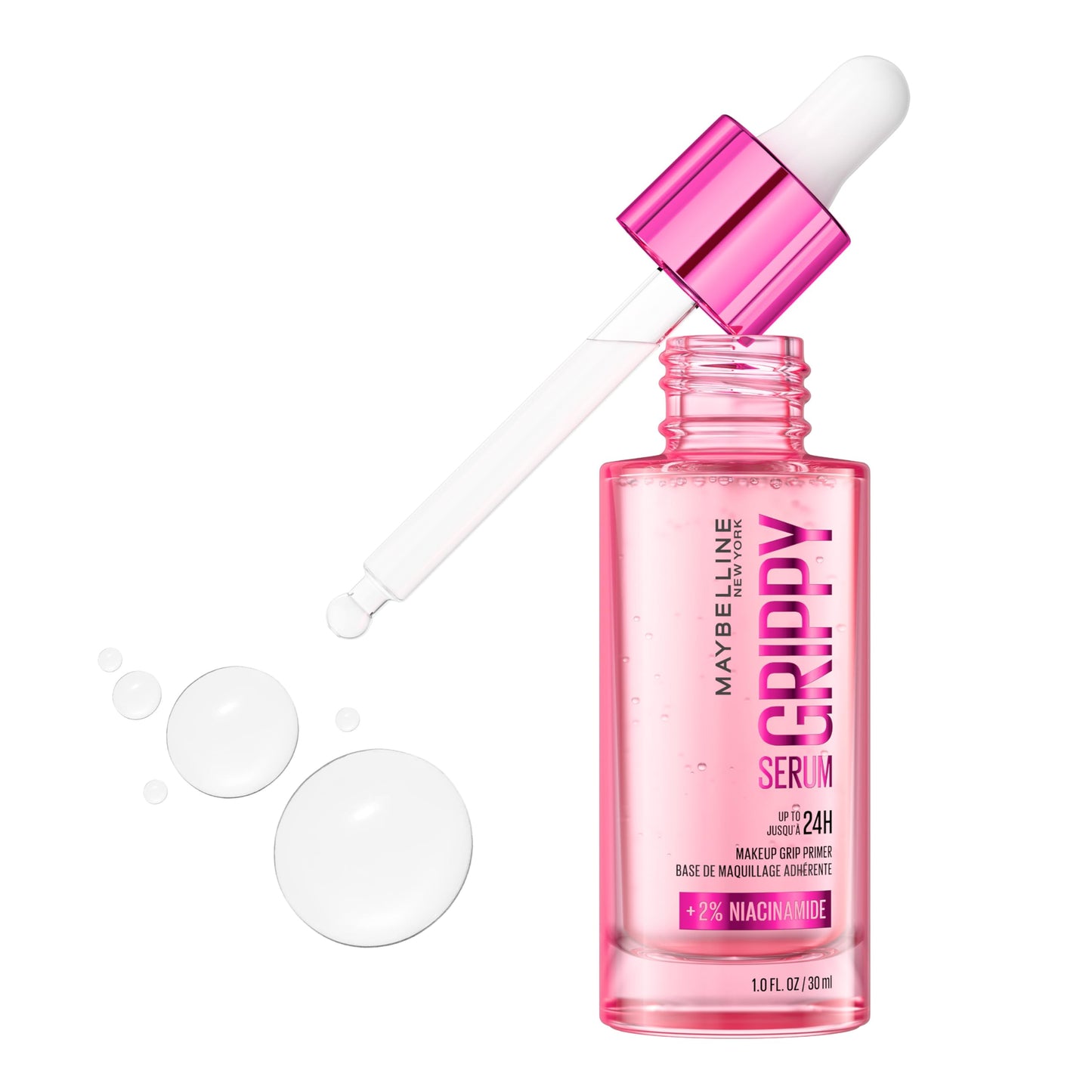 Maybelline Grippy Serum Primer, Hydrating Makeup Primer with 2% Niacinamide For Up To 24HR Make Up Wear, Clear, 1 Count Beauty and Personal Care MAYBELLINE