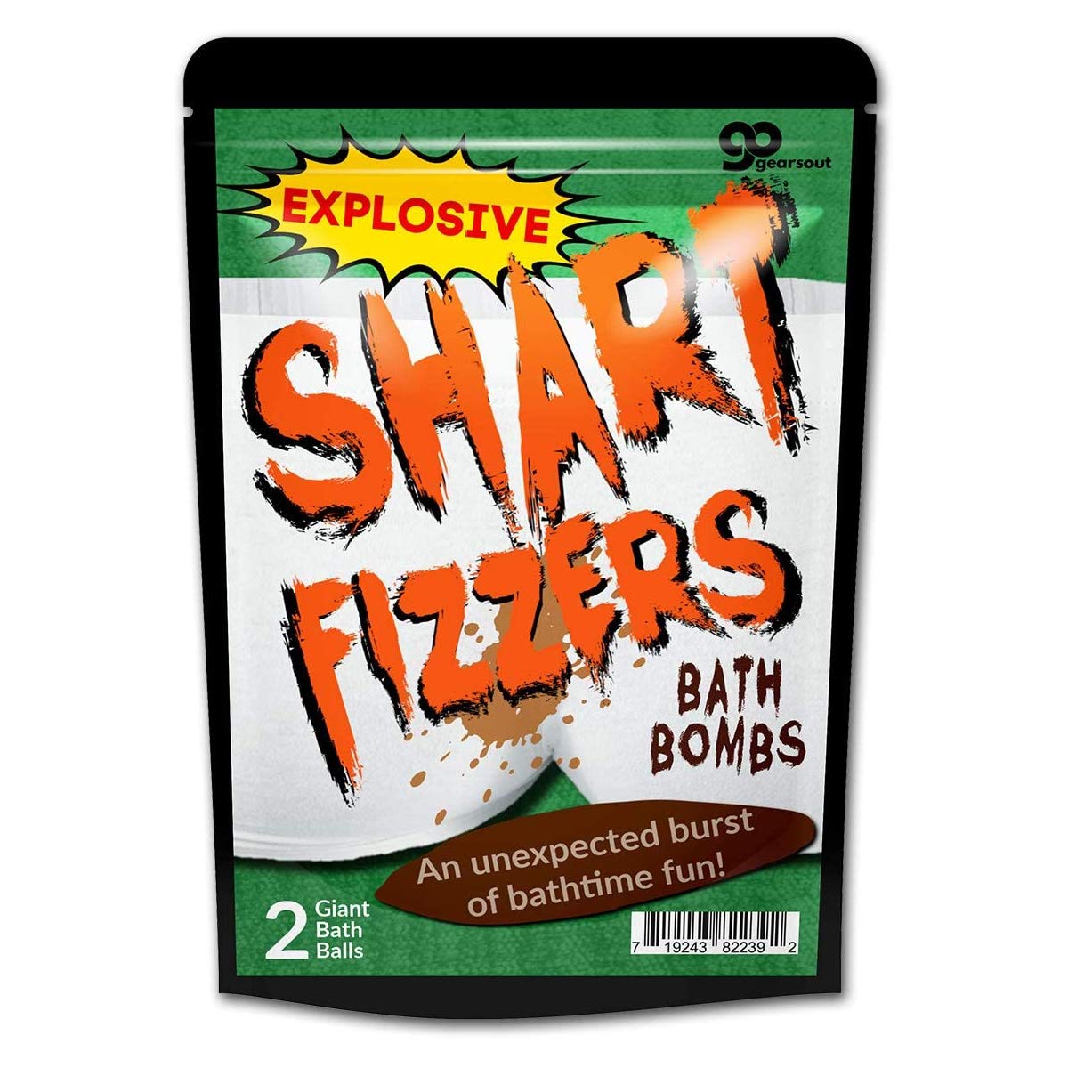 Shart Fizzers Bath Bombs - Gross Bath Bombs for Teens - XL Root Beer Bath Balls - Funny Bath Pranks for Men, Made in America, 2 Count