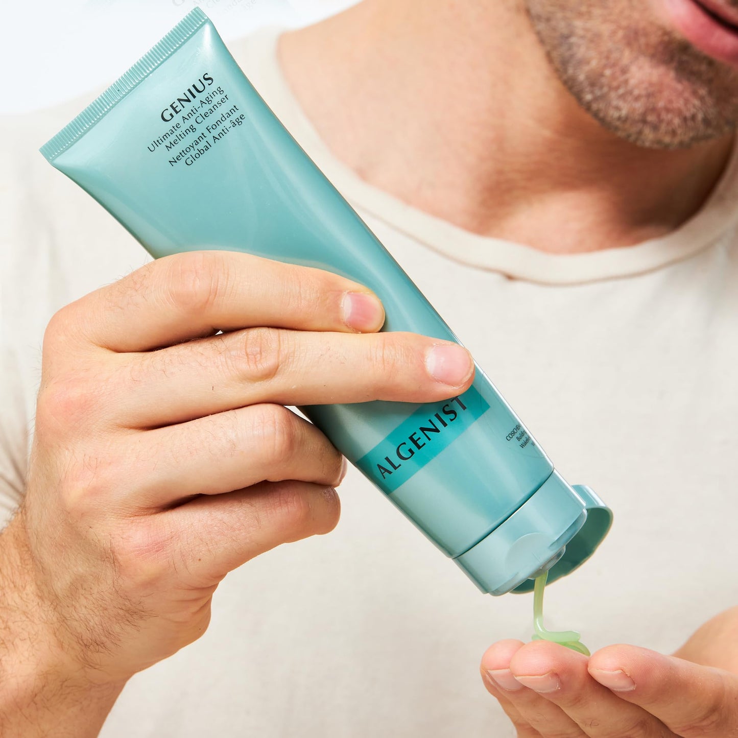 Algenist GENIUS Ultimate Anti-Aging Melting Facial Cleanser - Milky Cleanser + Makeup Remover with Avocado Oil, Alguronic Acid and Microalgae Oil