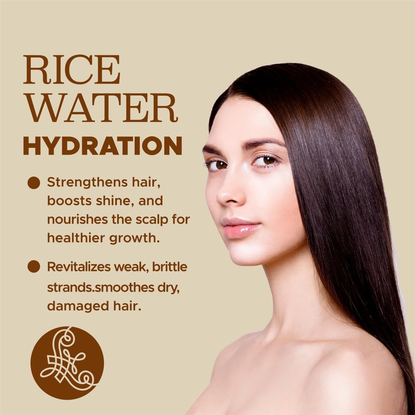 Luseta Rice Water Shampoo and conditioner Set Strengthening & Nourishing Revitalizes Shine for All Hair Types Hydrating & Frizz Control for Women
