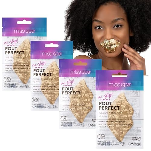 MISS SPA Lip Mask, Hydrating & Soothing Lip Mask, Gold Hydrogel Lip Treatment Mask, Moisturizing Anti-Aging Anti Wrinkle, Stay in Place, Skin Care