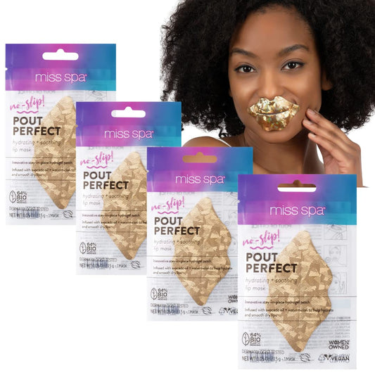 MISS SPA Lip Mask, Hydrating & Soothing Lip Mask, Gold Hydrogel Lip Treatment Mask, Moisturizing Anti-Aging Anti Wrinkle, Stay in Place, Skin Care