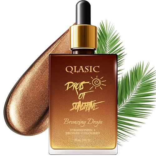 Skin Care Essence Anti-Pollution Drops - Bronzing Serum & Facial Tanning Drops,Fake Tan Peptide Serum,Liquid Bronzer Cream for Aging Skin (Bronze)