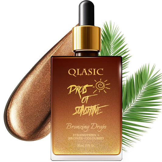 Skin Care Essence Anti-Pollution Drops - Bronzing Serum & Facial Tanning Drops,Fake Tan Peptide Serum,Liquid Bronzer Cream for Aging Skin (Bronze)