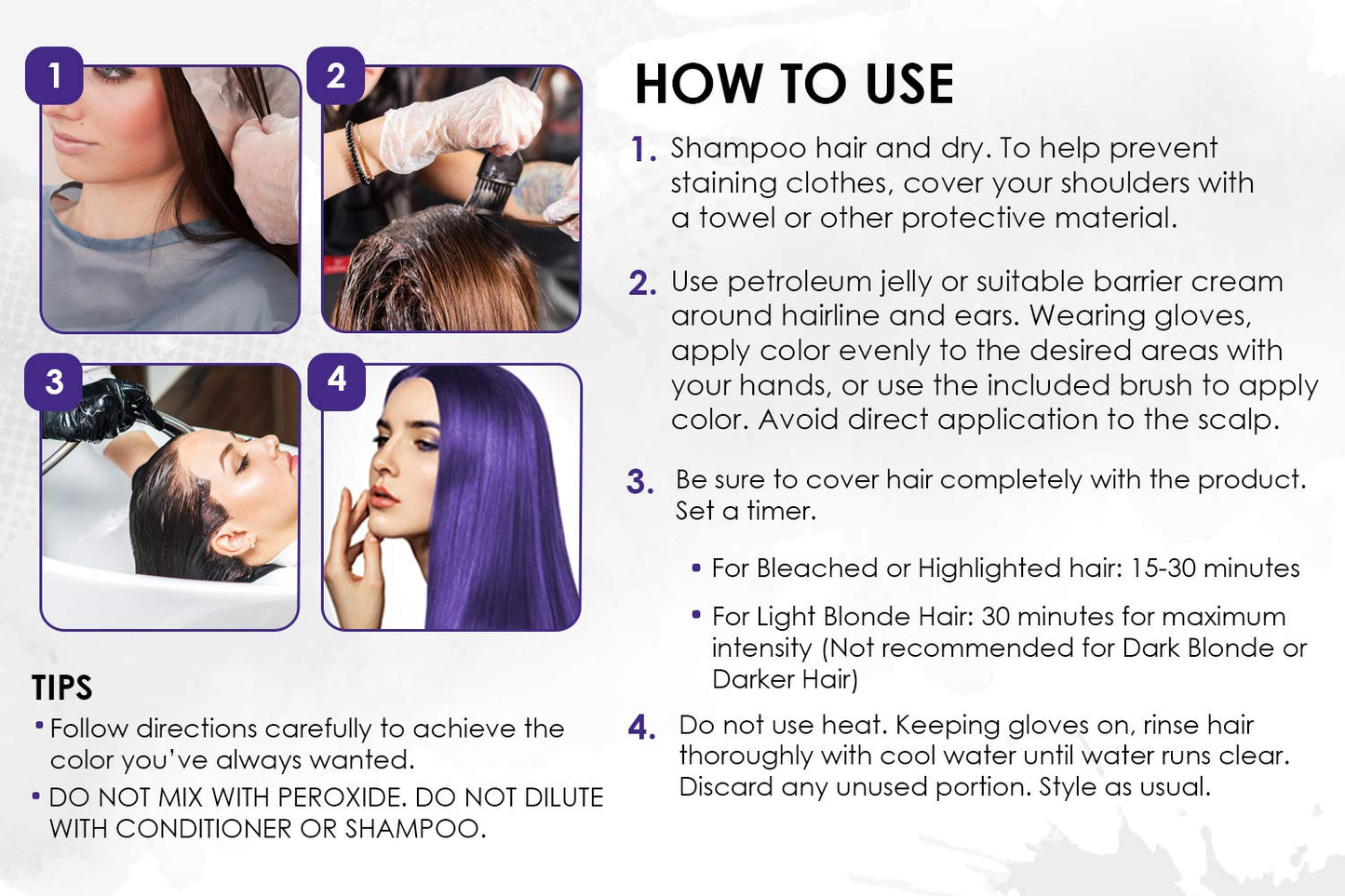 Punky Colour Box Kit Violet Semi Permanent Hair Color - Vegan, Cruelty-Free Conditioning Hair Dye, Lasts Up to 35 Washes