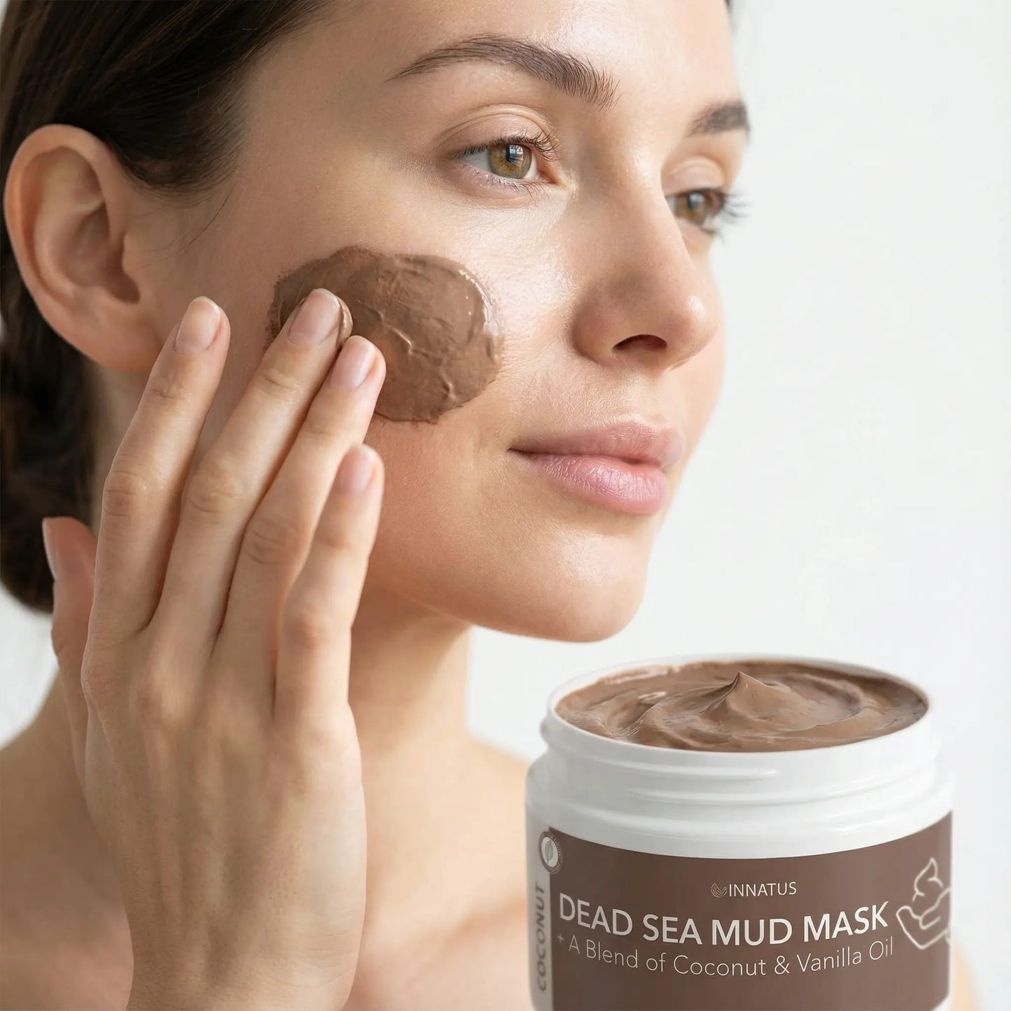 INNATUS Dead Sea Mud Mask with Agave Coconut Oil - 4oz Detoxifying & Hydrating Face Mask - Purifies Skin & Controls Acne While Nourishing with Coconut