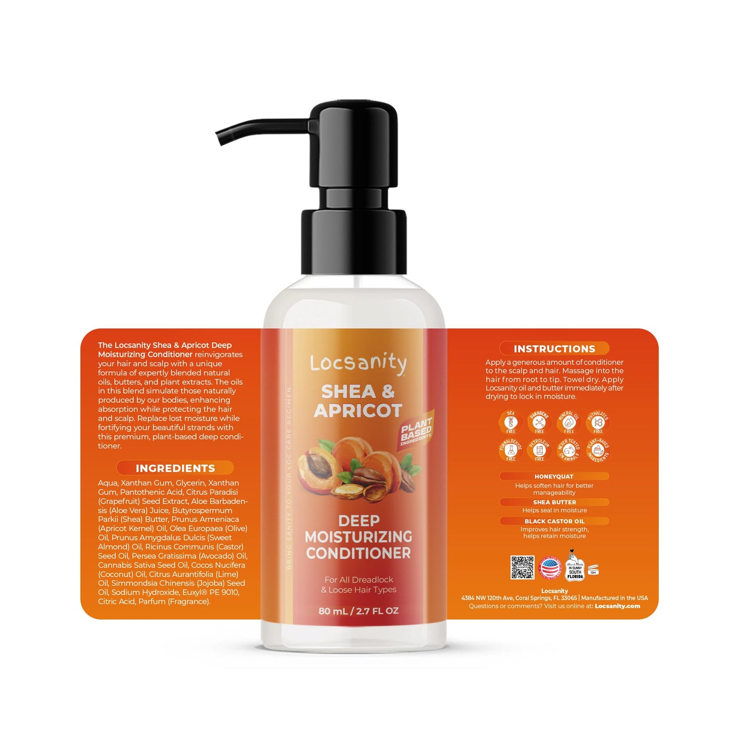 Locsanity Natural & Organic Loose Natural Sample Travel Kit, Gentle 2-in-1 Shampoo/Conditioner, Deep Moisturizing Conditioner, Hair Oil, Detangler