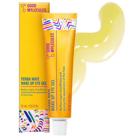 Good Molecules Yerba Mate Wake Up Eye Gel - Hydrating Under Eye Gel Cream with Hyaluronic Acid and Caffeine - Target Dark Circles and Puffiness - Skin Beauty & Personal Care Good Molecules