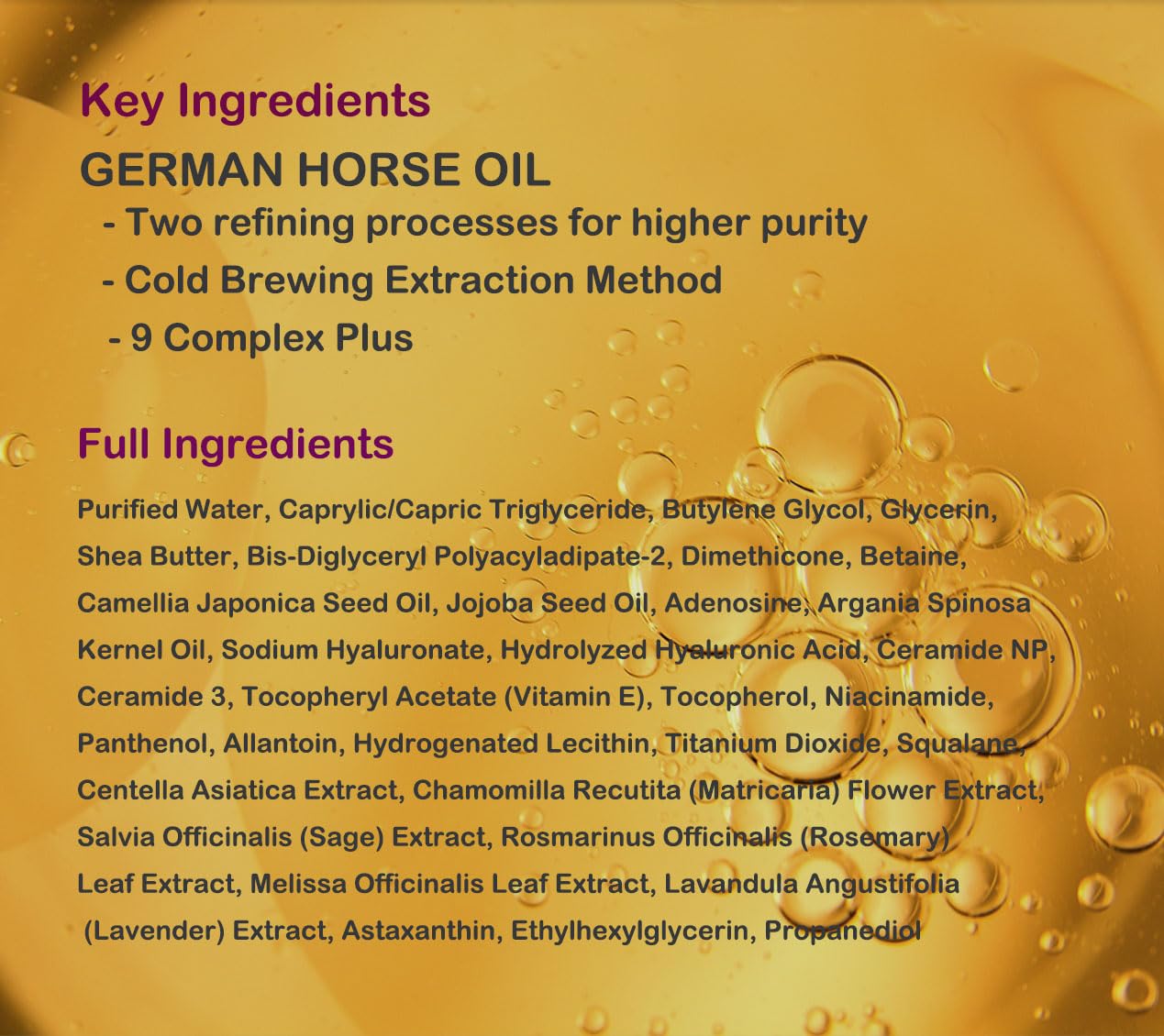 GUERISSON 9 Complex Horse Oil Cream 70g | Premium K-Beauty Moisturizer | Hydrating, Radiance-Boosting, Barrier-Supporting | Trusted Korean Daily Face