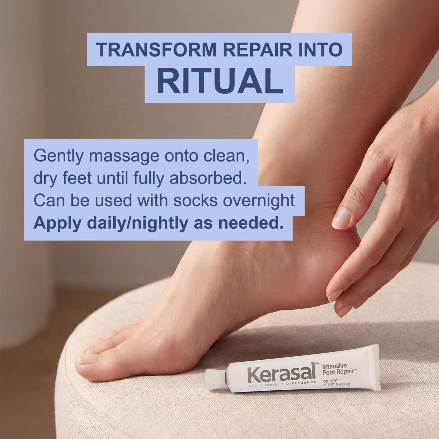 Kerasal Intensive Foot Repair, Skin Healing Ointment for Cracked Heels and Dry Feet, 1 Oz Beauty & Personal Care Kerasal