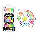Ooly Puffy Paint Neon Gel Pens Set of 6, 3D Foam Texture Painting Magic Puffy Pen, Creative and Fun Pens for Kids Arts and Crafts Drawing Supplies