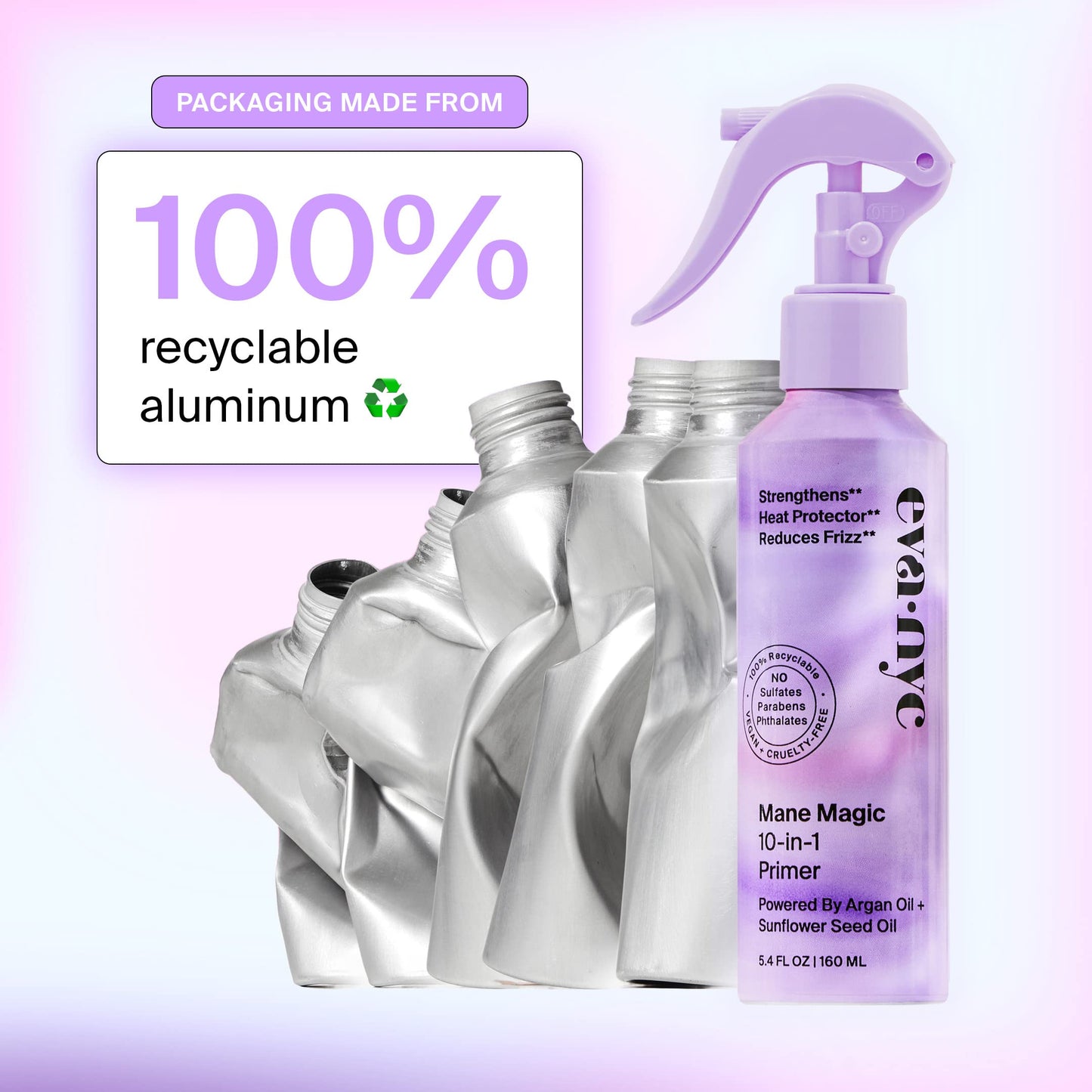 Eva NYC Mane Magic 10-in-1 Primer – Heat Protectant Spray with Argan & Sunflower Oil, Sulfate/Paraben Free Hair Care, 5.4 fl oz