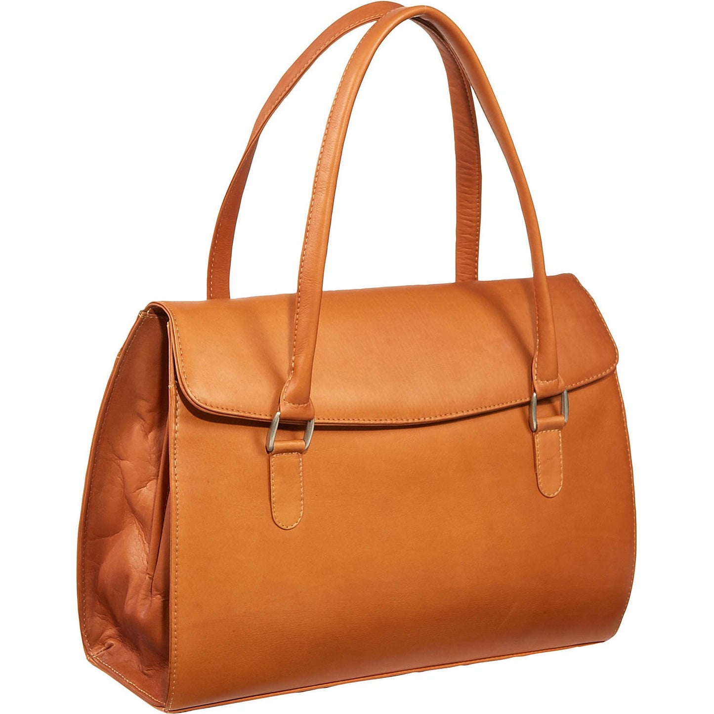 Piel Leather Ladies Computer Portfolio, Saddle, One Size