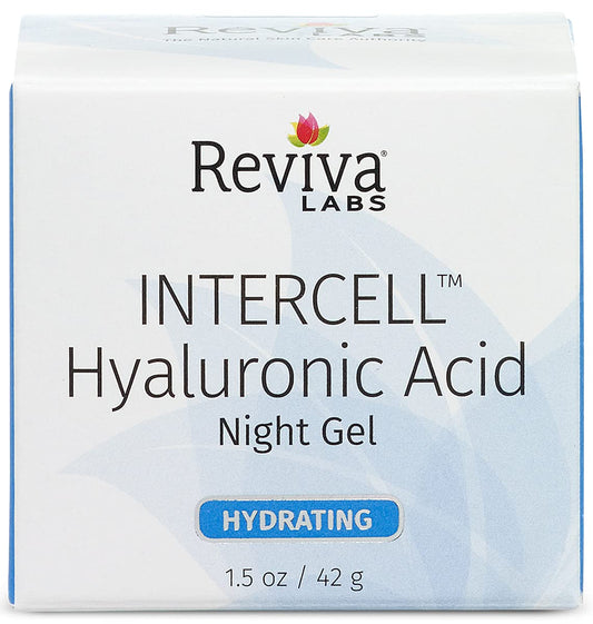 Reviva Intercell Night Face Gel With Hyaluronic Acid, Increase Skin Moisture - 1.25 Oz Beauty & Personal Care Reviva Labs
