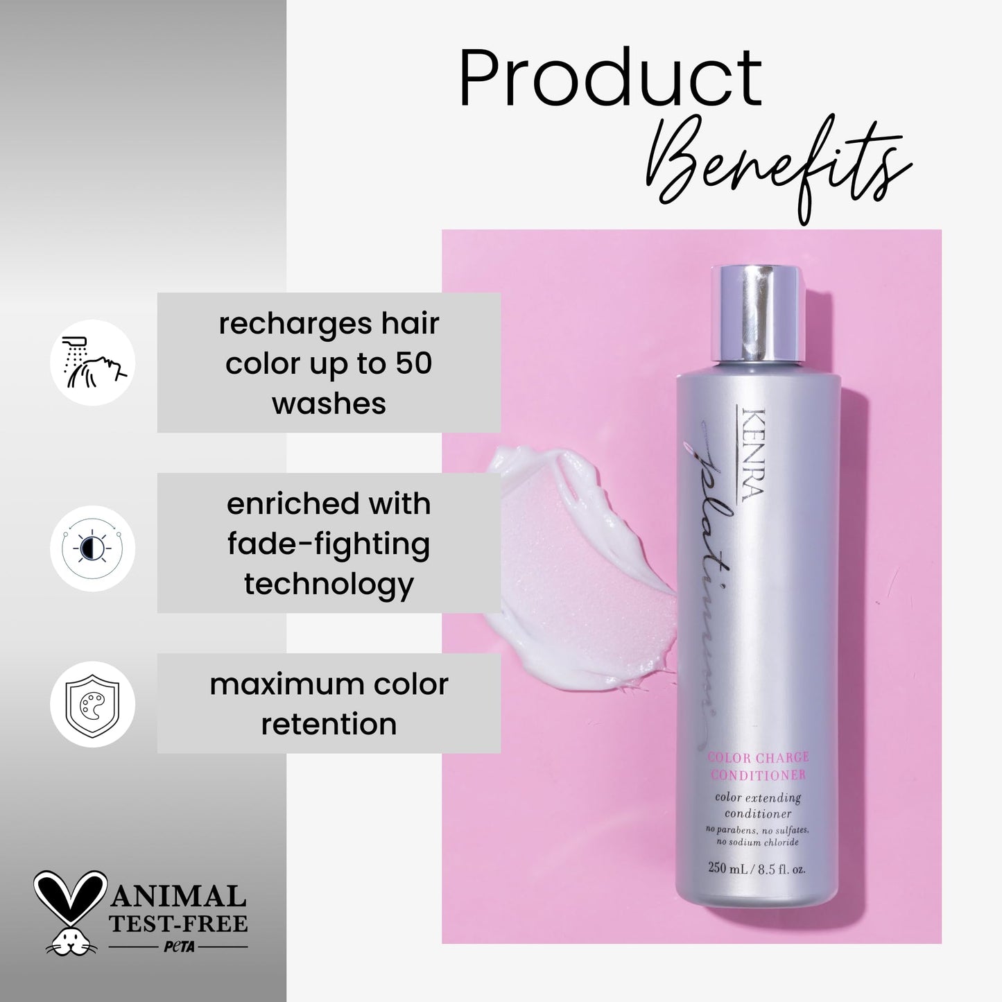 Kenra Professional Platinum Color Charge Conditioner | Color Extending | Recharges Hair Color Up To 50 Washes | Lightweight Moisturizer | Maximum
