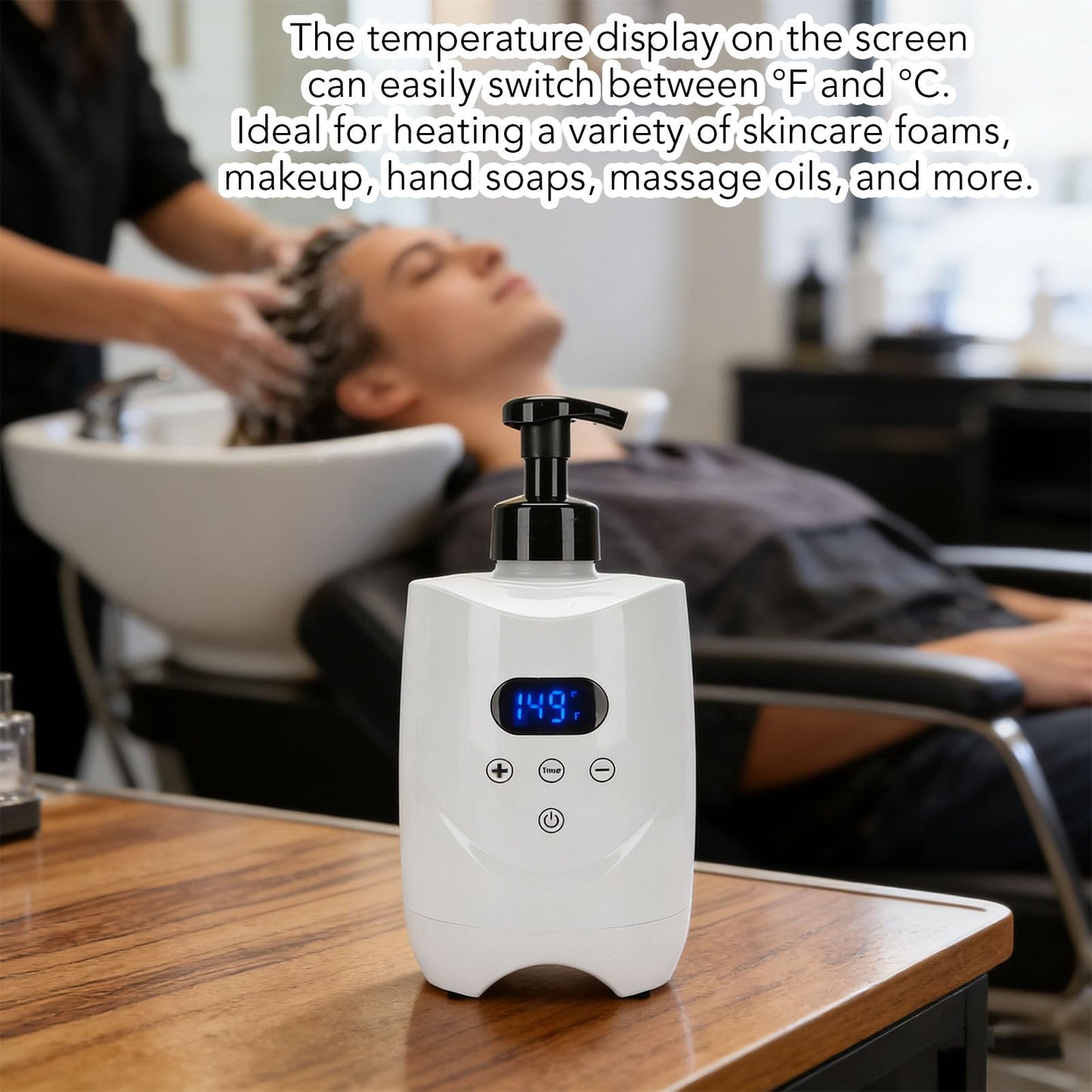 Hamwesh Hot Lather Machine, Professional Shaving Cream Warmer with 2 x 500 ml Refillable Foam Bottles and LED Display for Men Facial Skin Care Home Beauty and Personal Care Hamwesh