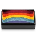 Kraze FX Dome Stroke - Girly Girl Rainbow (25 gm), Professional 1-Stroke Split Cake, Hypoallergenic, Non-Toxic, Water Activated Face & Body Painting