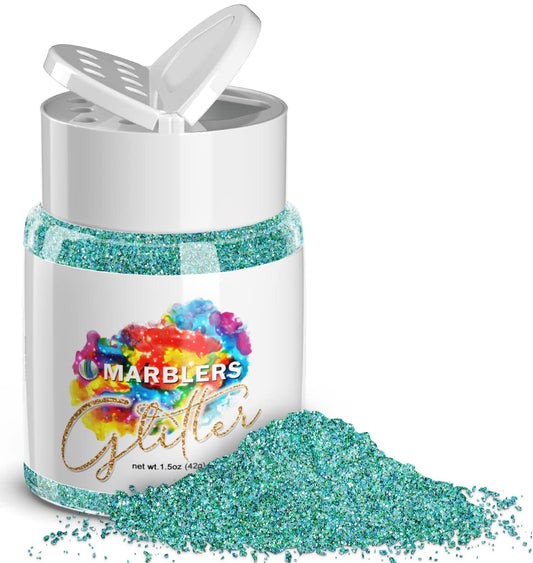 MARBLERS Holographic Glitter [Unicorn Teal] 1.5oz (42g) | Fine | Non-Toxic, Vegan, Cruelty-Free | Face, Body, Eyeshadow, Hair, Festival, Party Makeup
