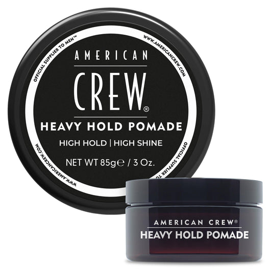 American Crew Men's Hair Pomade, Like Styling Gel with Heavy Hold & High Shine, Stocking Stuffer for Him, 3 oz
