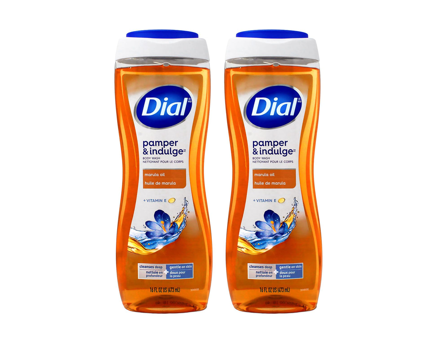 Dial Pamper & Indulge Body Wash Marula Oil with Vitamin E Hydraclean Complex 16 fl oz (Pack of 2)