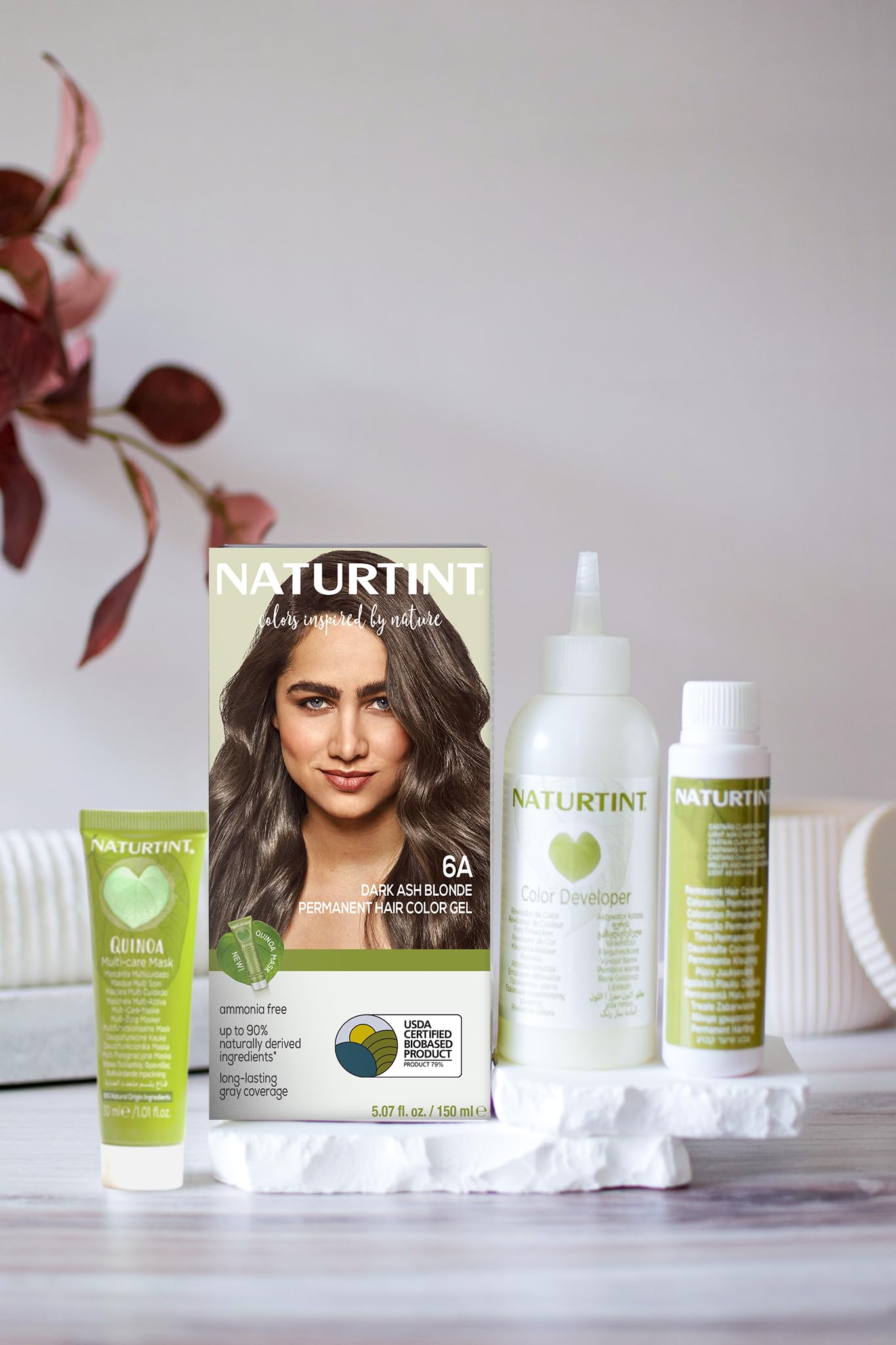 Naturtint 6A Dark Ash Blonde Permanent Hair Color (Pack of 6), Ammonia Free, Vegan, Cruelty Free, up to 100% Gray Coverage, Long Lasting Results