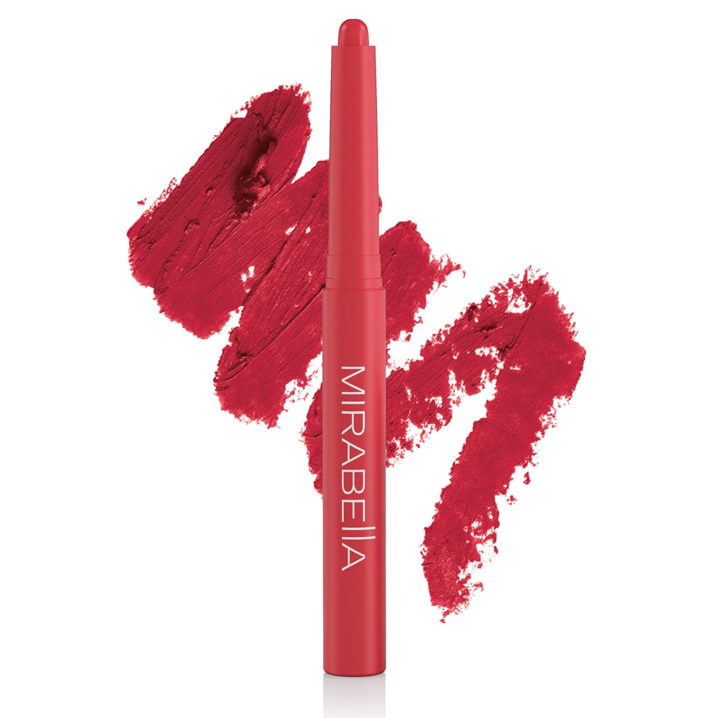 Mirabella - Velvet Matte Lip Crayon, Retractable Highly-Pigmented 2-in-1 Makeup, Long-Lasting Hydrating Lipstick Crayon + Lip Liner, Moisturizing