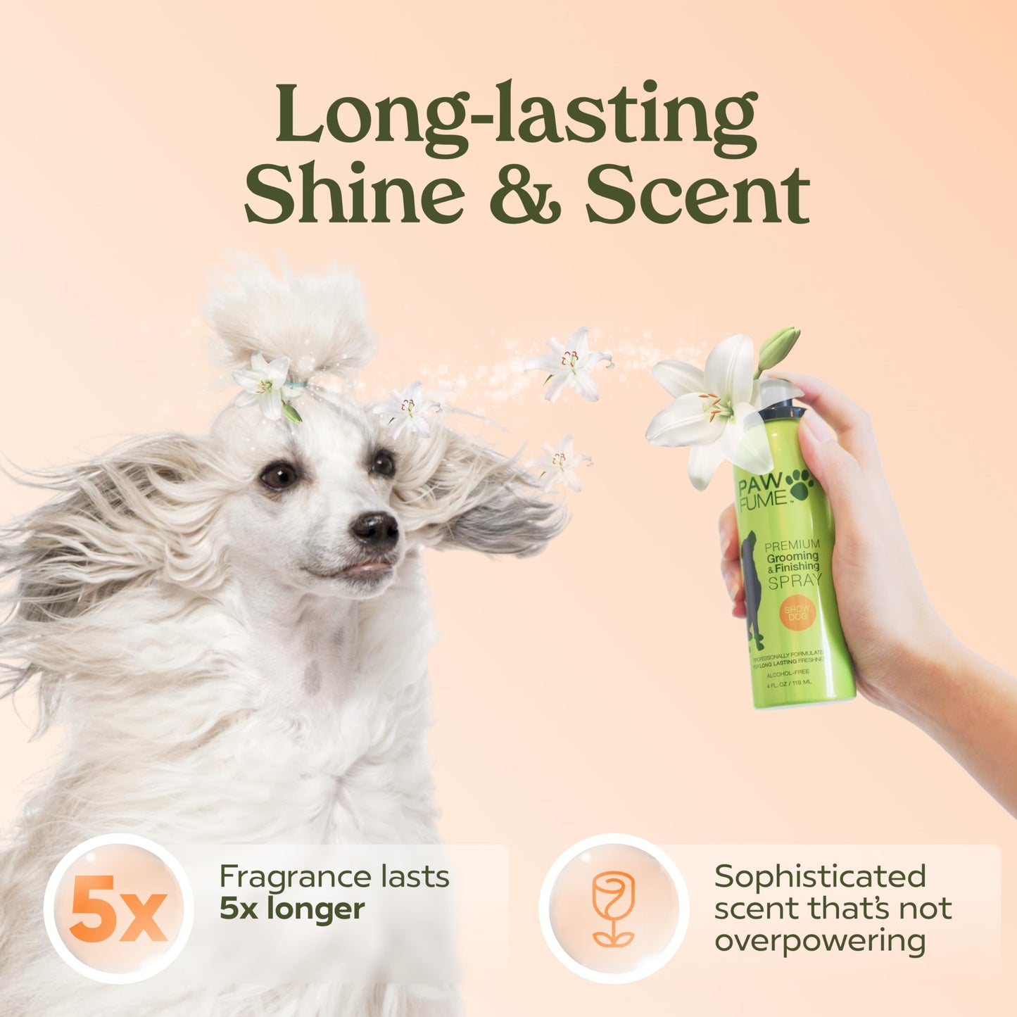 PAWFUME Dog Cologne Spray, Long Lasting Fresh Scent, Hypoallergenic, Alcohol-Free, Detangling & Moisturizing, Salon Quality
