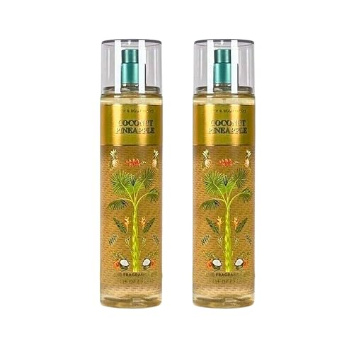 Bath & Body Works Fine Fragrance Mists, Set of 2, 8oz Each Bottle (Coconut Pineapple)