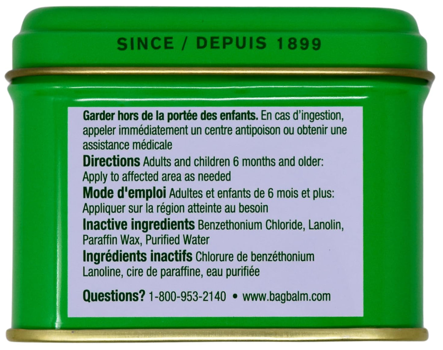 Bag Balm Vermont's Original Moisturizing for Dry Skin, Chapped Lips, Cracked Heels, Dog Paw Pads + More. 118 ml (4 oz) Tin (1)