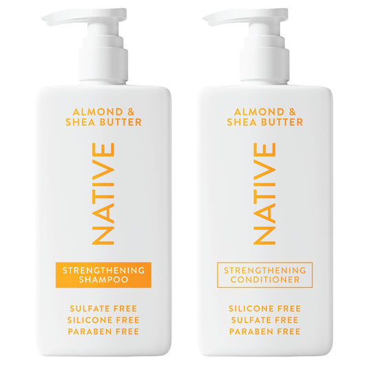 Native Shampoo and Conditioner Contain Naturally Derived Ingredients| All Hair Type Color & Treated, Fine to Dry Damaged, Sulfate & Dye Free - Almond