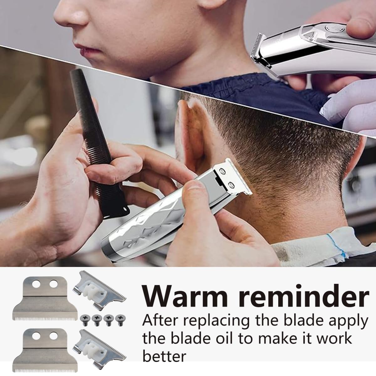 Gxcdizx Trimmer Blades Set for Wahl 5 Star Series Detailer (8081) Cordless Detailer LI (8171) T*Wide Blade Replacement Beauty and Personal Care Gxcdizx