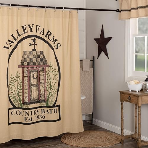 Valley Farms Country Bath Farmhouse Shower Curtain 72x72