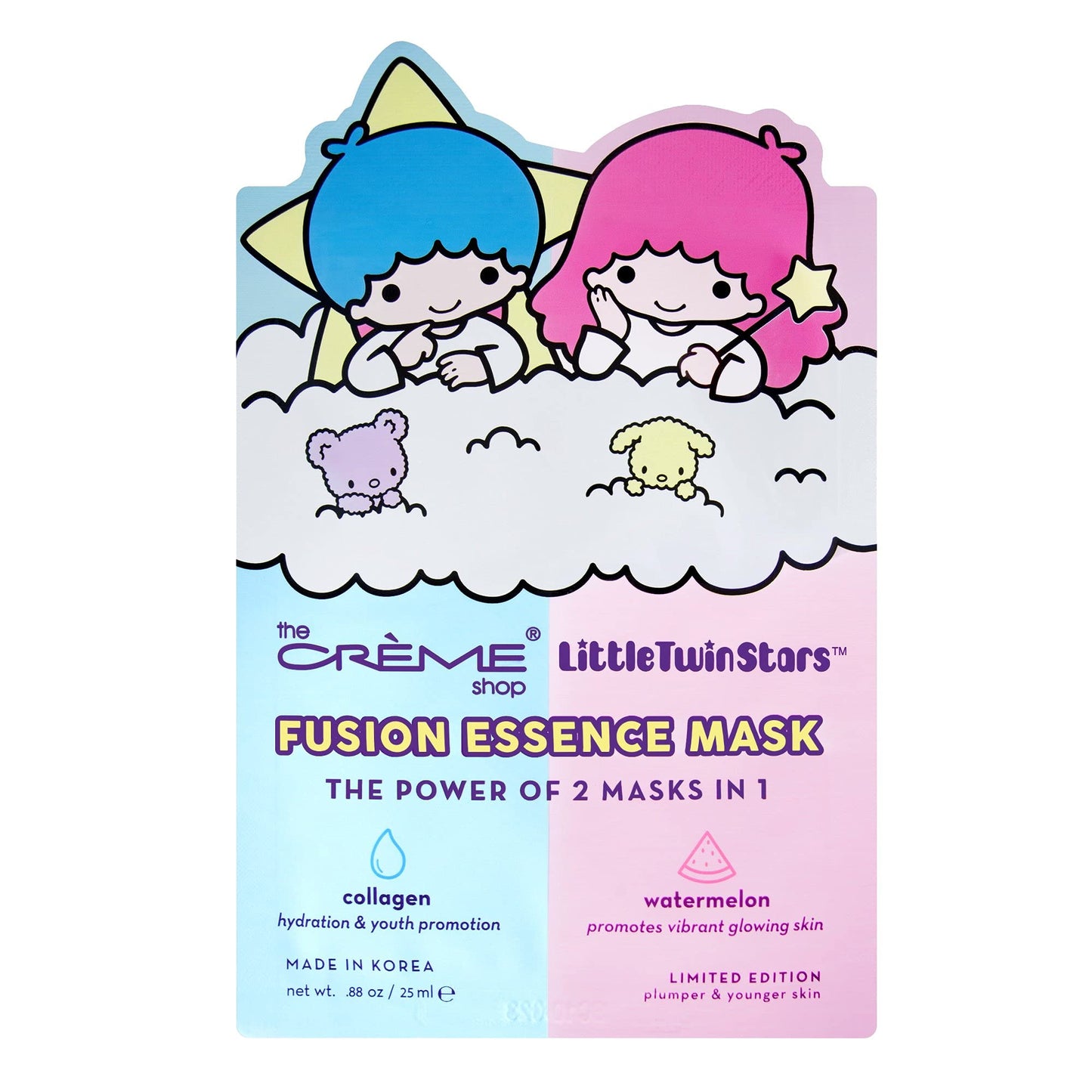 The Crème Shop® Little Twin Stars Fusion Mask With Collagen Encouraging Vibrant Glowing Skin and Vitamin A-Rich Watermelon for Youthful Appearance - 3
