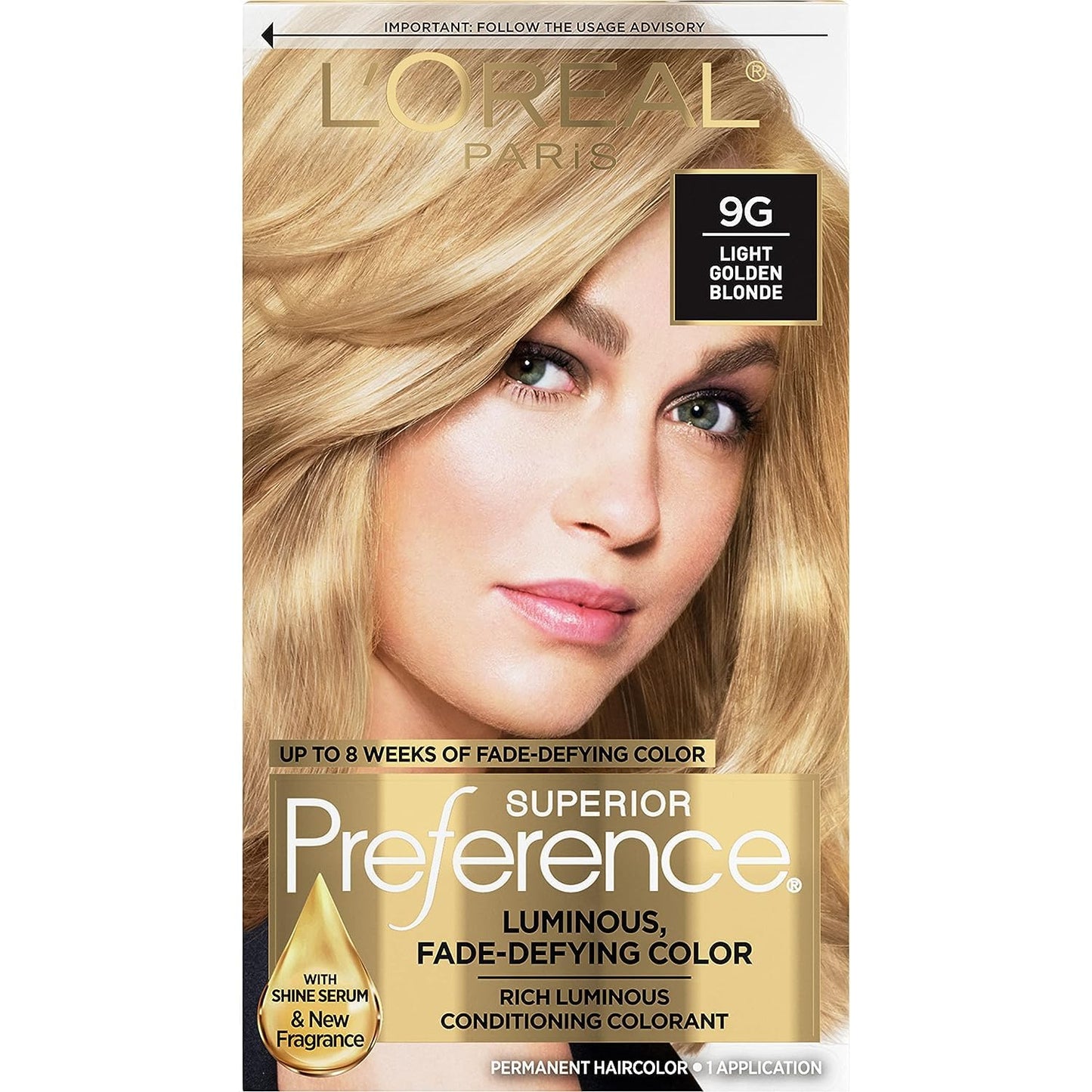 L'Oreal Superior Preference - 9G Light Golden Blonde 1 Each (Pack of 10)