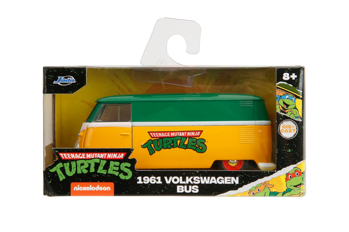 Jada Toys - Hollywood Rides TMNT 1961 VW Bus - Die-Cast Model Car - Opening Doors, Detailed Interior - 1:32 Scale Collectible - Age 8+, Green &…