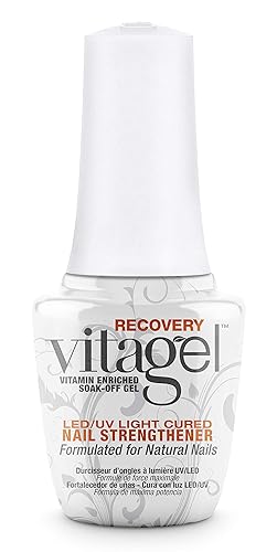 Gelish MINI Vitagel Recovery Nail Strengthener - Strengthening Polish, Base Coat, Fortifies and Repairs Weak, Thin, and Brittle Nails (0.3 oz)