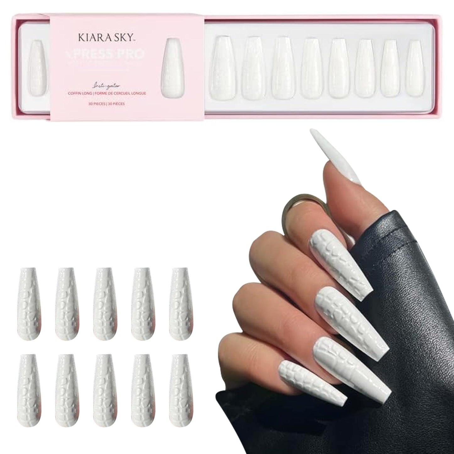 KIARA SKY PROFESSIONAL NAILS XPRESS PRO 100% ACRYLIC PRESS ON NAILS (Insti-Gator) Beauty & Personal Care KIARA SKY