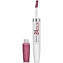 Maybelline Super Stay 24, 2-Step Liquid Lipstick Makeup, Long Lasting Highly Pigmented Color with Moisturizing Balm, Infinite Petal, Pink, 1 Count
