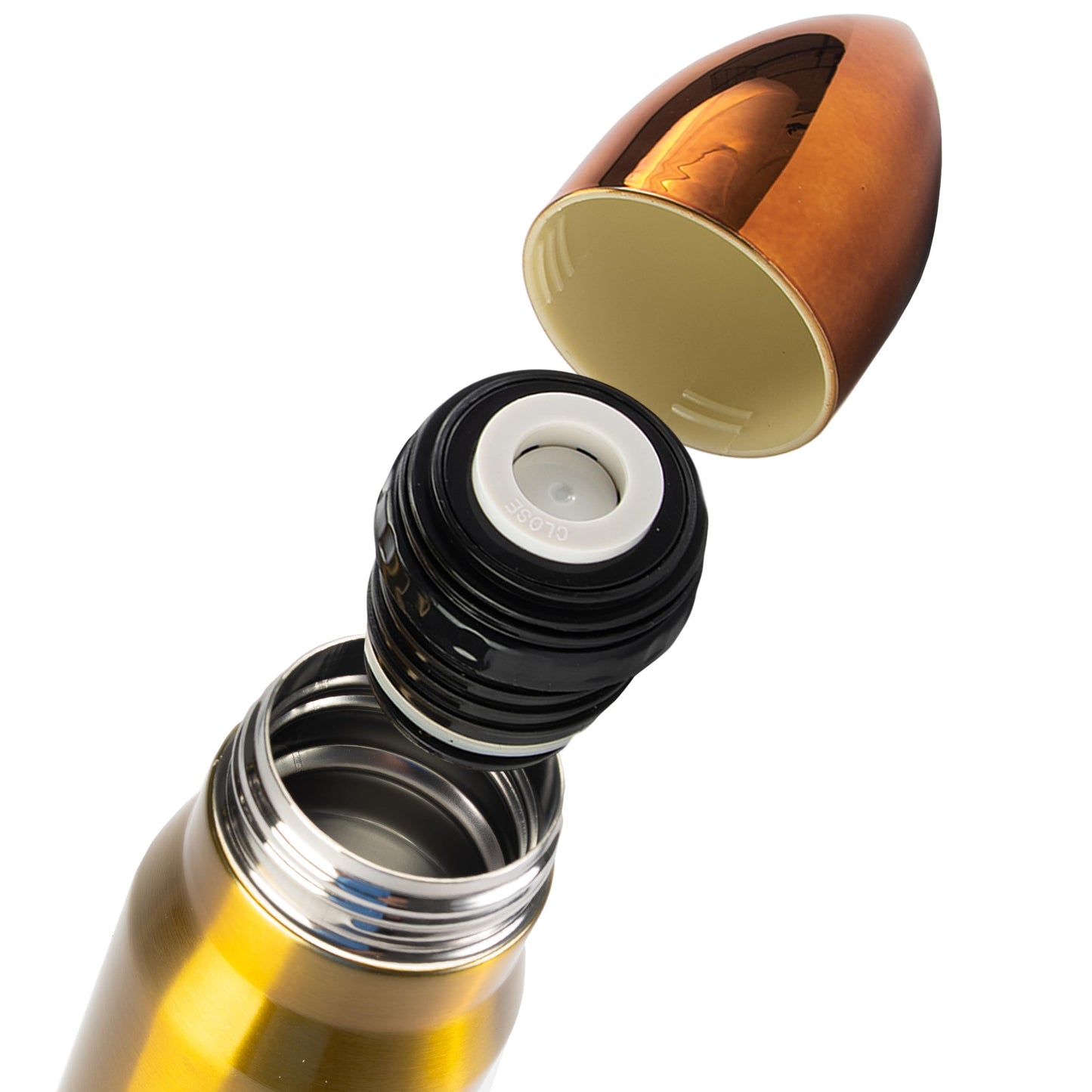 Rivers Edge Products Rivers Edge Products Bullet-Shaped Thermal Metal Tumbler - 34 oz Double-Walled Insulated Water Bottle - Stainless Steel Thermal