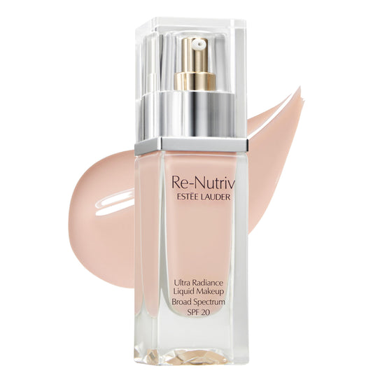 Estée Lauder Re-Nutriv Ultra Radiance Liquid Foundation SPF 20 | Luxurious, Hydrating, Long-Wearing, 1 Fl Oz, 1C1 Cool Bone