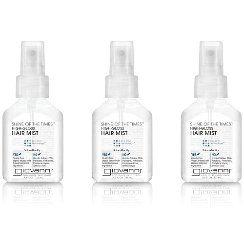 GIOVANNI Shine of the Times Finishing High-Gloss Hair Mist - Anti Frizz, Color Safe, Salon Quality, Cruelty-Free, No Parabens, Infused with Natural