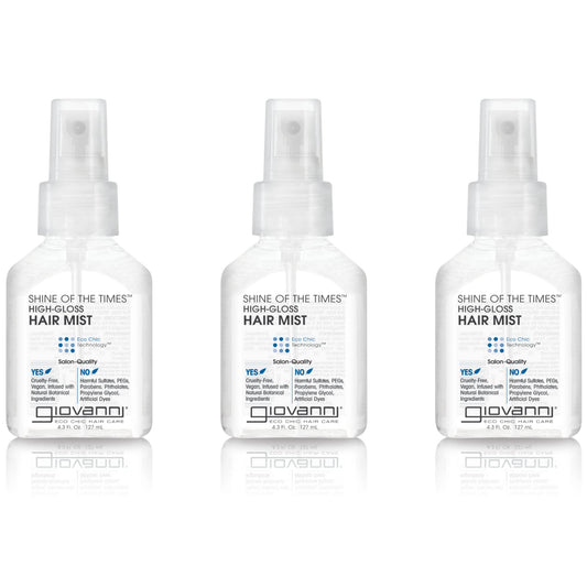 GIOVANNI Shine of the Times Finishing High-Gloss Hair Mist - Anti Frizz, Color Safe, Salon Quality, Cruelty-Free, No Parabens, Infused with Natural Beauty & Personal Care GIOVANNI
