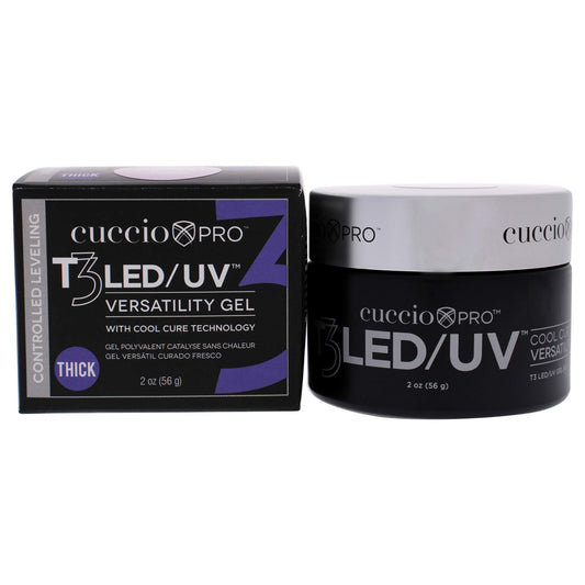 Cuccio Pro T3 LED/UV Cool Cure Versatility Gel - Controlled Levelling - Incredibly Flexible - Strong Adhesion - Thick Viscosity - Fast Application