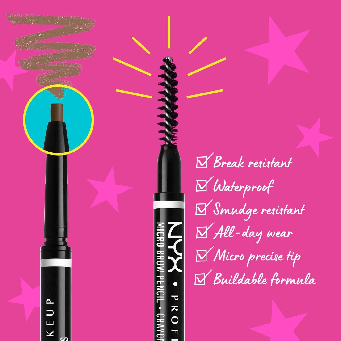 NYX PROFESSIONAL MAKEUP Micro Brow Pencil, Precise Eyebrow Pencil - Cool Ash Brown Beauty and Personal Care NYX PROFESSIONAL MAKEUP
