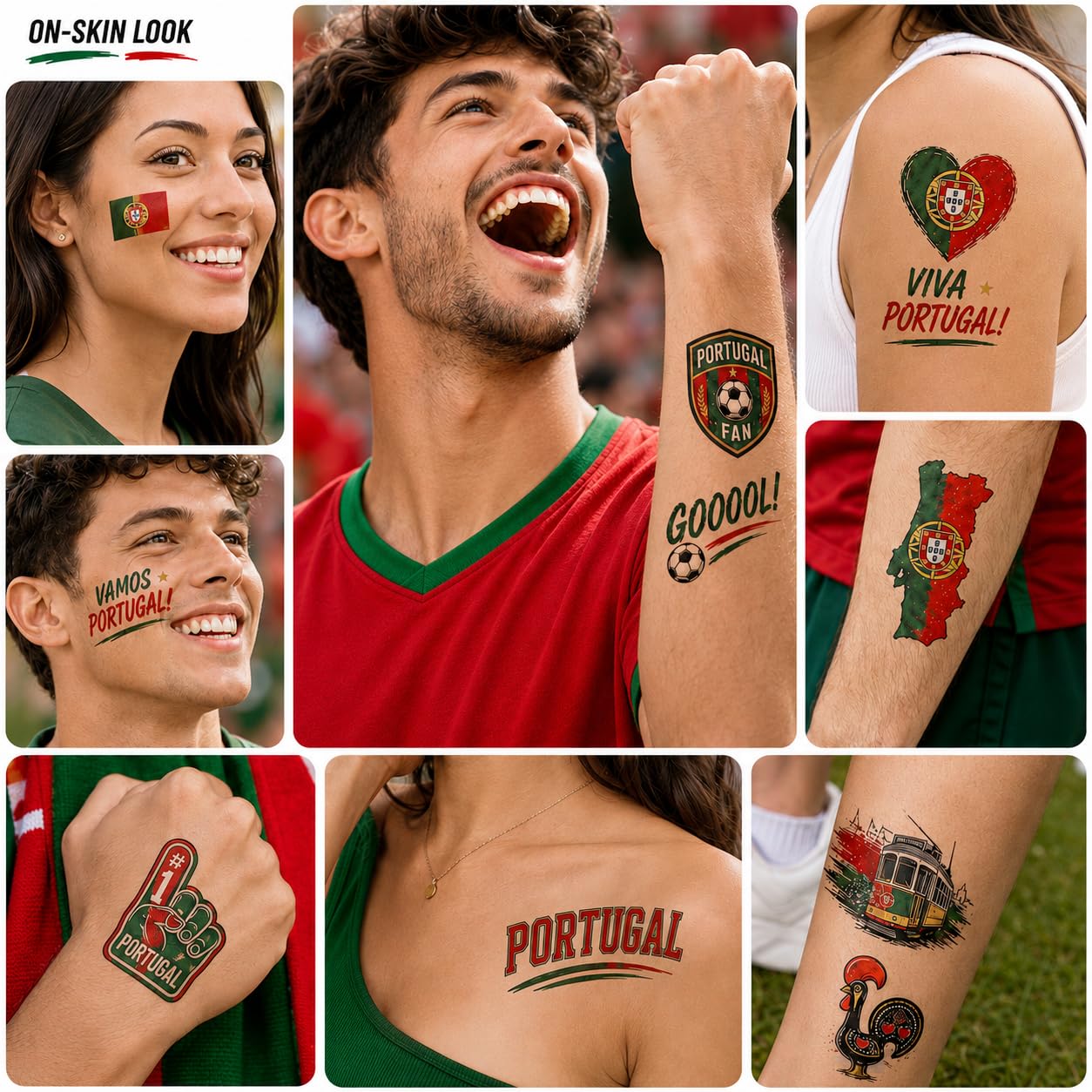 World Cup Soccer Face Temporary Tattoo 2026 Stickers for Soccer Fans, National Flag Waterproof Tattoos for Face and Body, Pre-Cut Flag Stickers, Game Beauty and Personal Care VELLOXHYDR