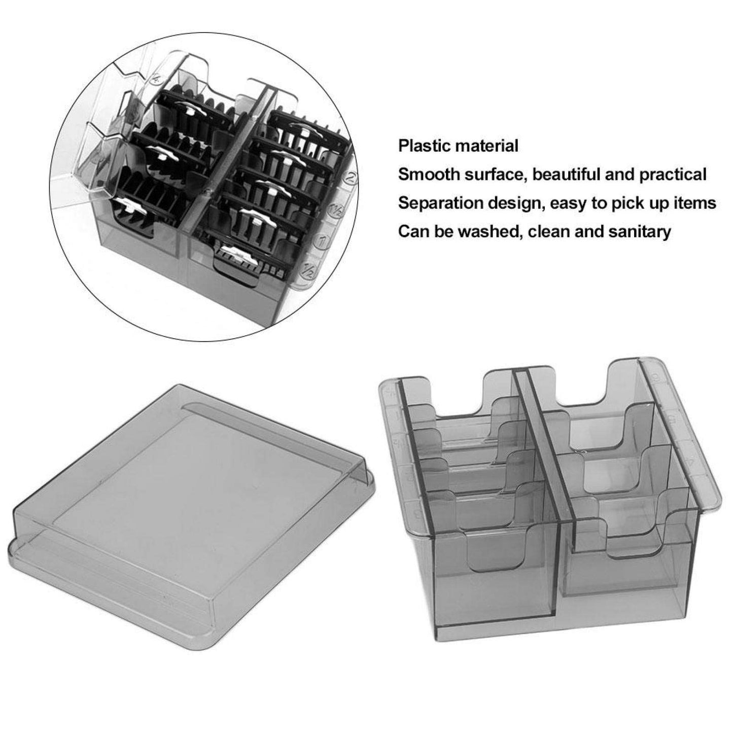 Limit Comb Storage Box Comb Storage Case Clipper Comb Holder Hair Clipper Rack for Hair Trimmers Clippers Salon Hairdressing Tool Transparent Gray Beauty and Personal Care Uxsiya
