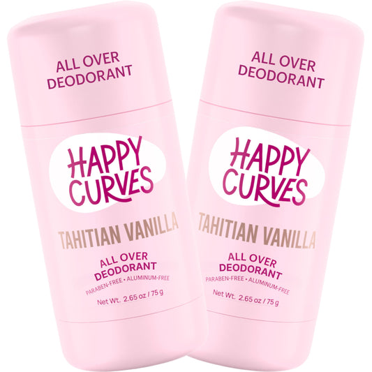 HAPPY CURVES Whole Body Deodorant for Women - Aluminum-Free - Sensitive Skin Invisibile All Day Layer of Full Body Protection for Odor Control Only Beauty and Personal Care HAPPY CURVES